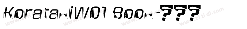 KoratakiW01 Book字体转换